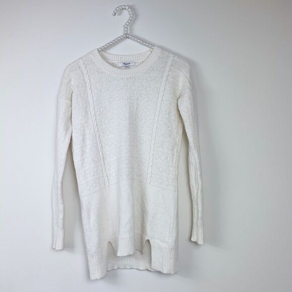 Madewell women's Texture-Play‎ Pullover Sweater ivory size XXS #E5800 - Picture 1 of 7